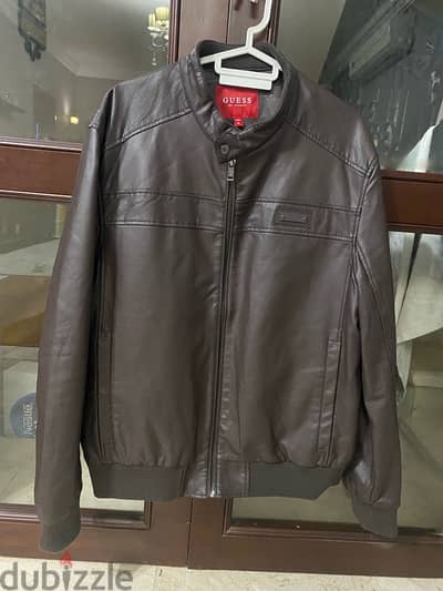 guess leather jacket - like new