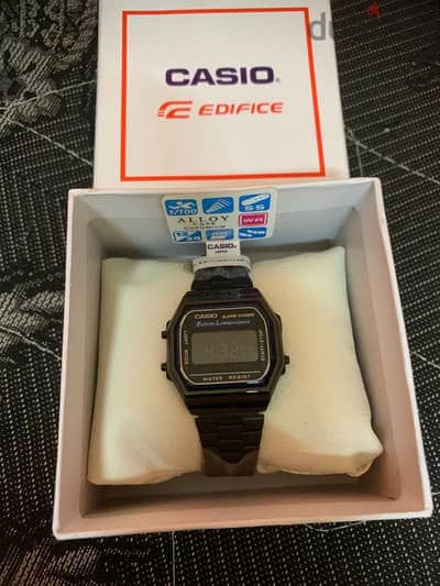 ساعة كاسيو ديجتال سوداء Casio A168