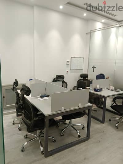 fully furnished and equipped office for rent in Leven square