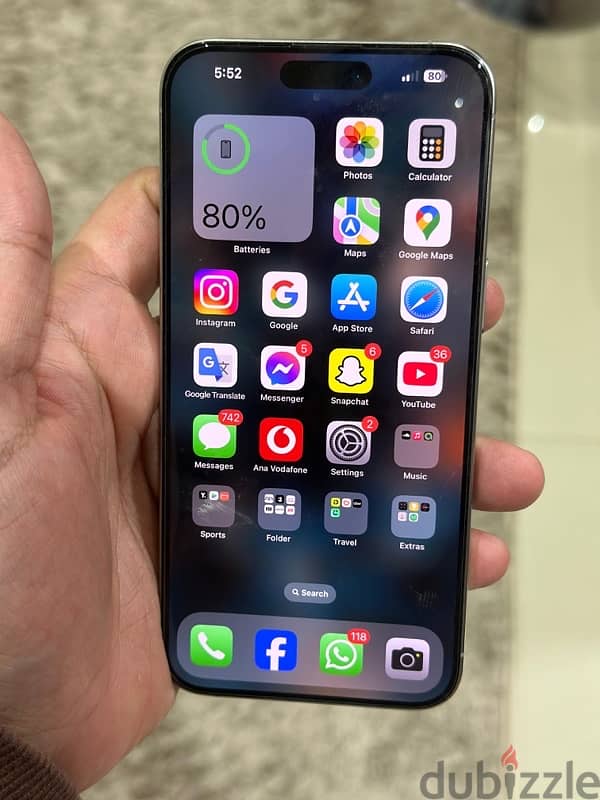 iPhone 15 pro max 256 gb natural titanium Middle East version 6