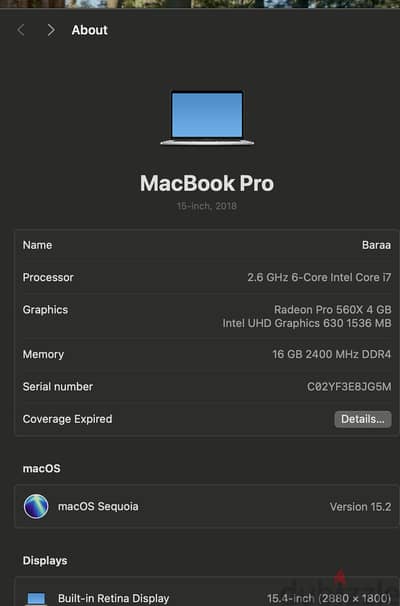 MacBook Pro 2018