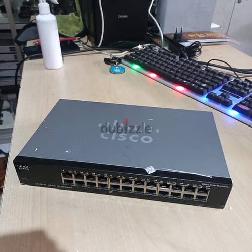 سويتش سيسكو Cisco SF100-24 v2 10/100 24-Port Small Business Smart Net 5