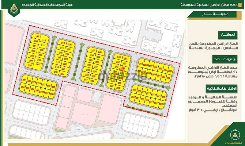 أرض مثالية لبناء بيتك فى الطرح الجديد صف اول أمام الشمالية ب مدينة بدر 0
