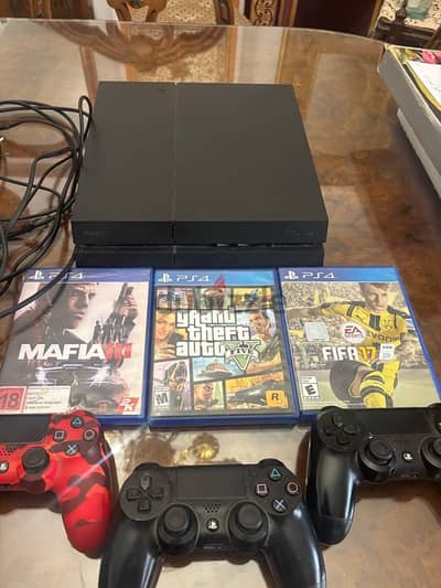 Playstion 4  1TB With 3 controllers and 3 games