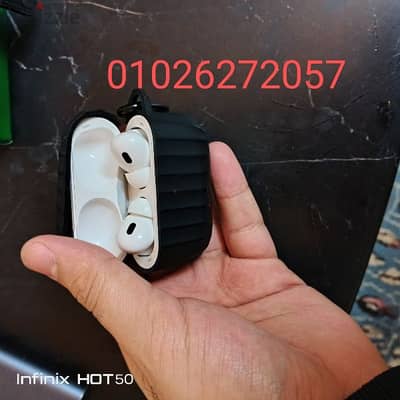 سماعه ايربود برو 2 بالعلبه والشاحن وجراب اسود 01026272057