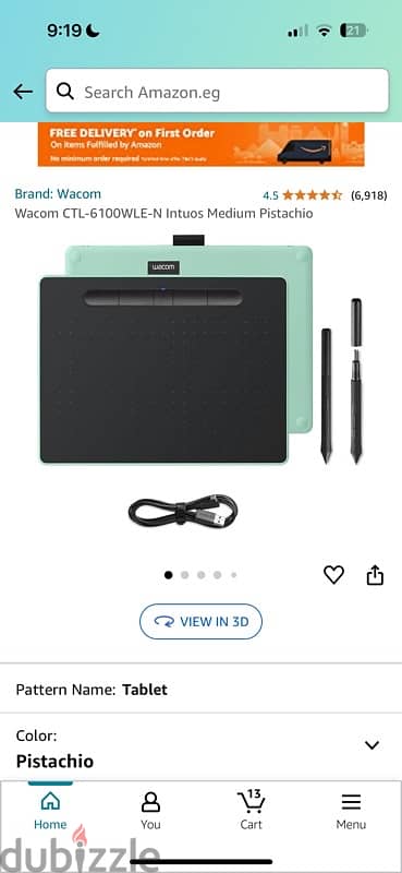 Wacom CTL-6100WLE-N Intuos Medium Pistachio