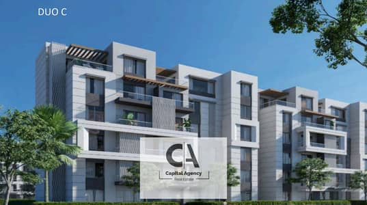 For the first time installments over 12 years with only 5% down payment , apartment for sale 107 meters In the heart of October in Badya Palm Hills