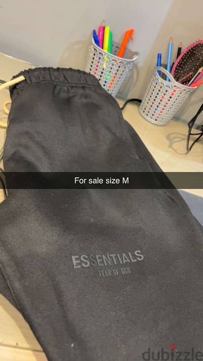 Essentials Black Sweatpants Size M