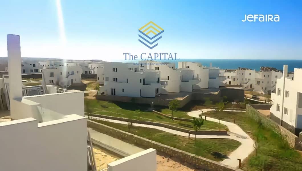 بأقل سعر في الساحل الشمالي رأس الحكمة فيلا تاون هاوس ريسيل متشطبه للبيع في قرية جيفيرا resale town house fully finished in jefaira north coast 0