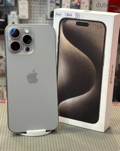 كسر زيرو IPhone 15 Pro Max 256GB مشحون ٢٩ مرة بطارية ١٠٠٪؜