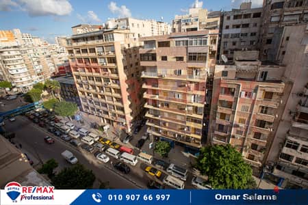 Duplex for sale 340 m Rushdy (Abu Qir Street directly)-open view of Abu Qir Street