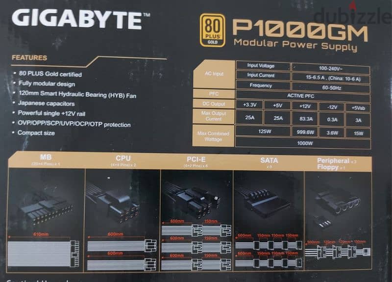 باور سبلاي GIGABYTE 1000W 80+ Gold 4