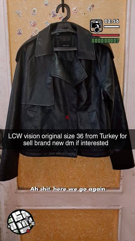 LCW black leather jacket imported from Turkey 0