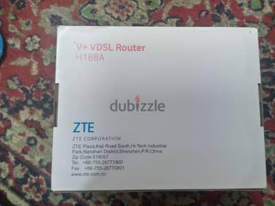 ZTE Router . . V+ VDSL . . Mod : ZXHN H188A