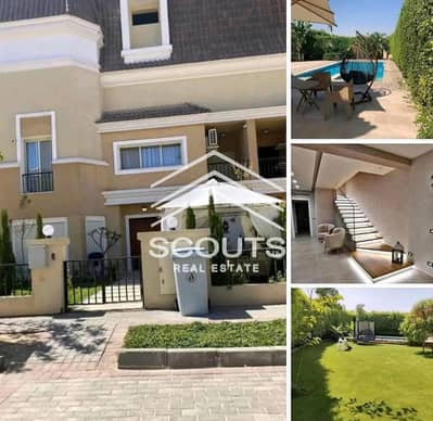 5-bedroom villa for sale in Fifth Settlement Sarai Compound next to Madinaty and the American University with a 70% discount on payment systems.