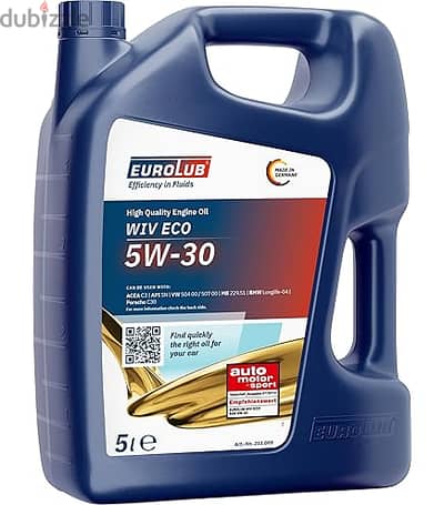 Eurolub SYNT PDI 5W-40 Engine Oil, 5 Liters