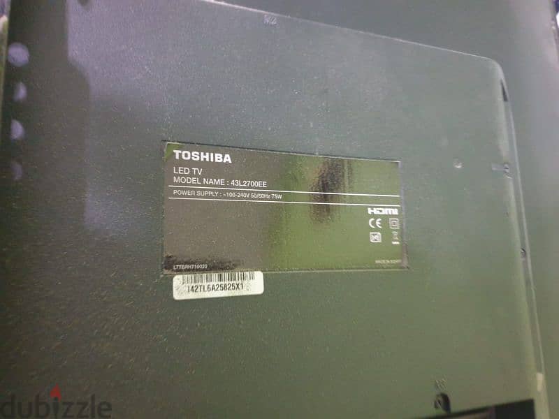 LEDشاشة 43 بوصة ماركة Toshiba 2