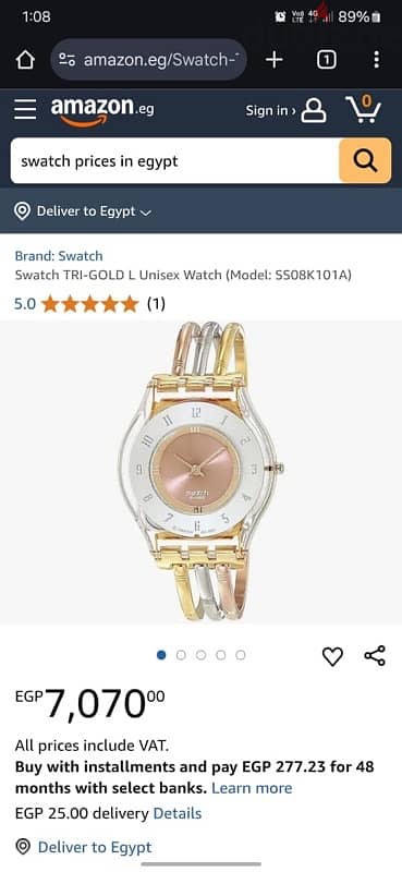 Swatch TRI-GOLD L Unixex Watch 2