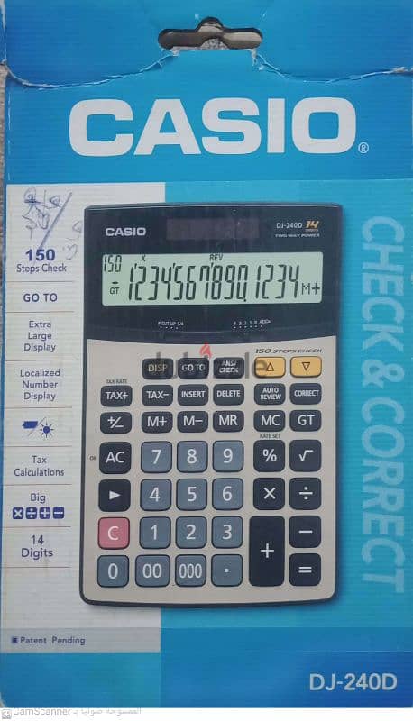 الة حاسبة مكتب 14 رقم Casio كسر زيرو 1