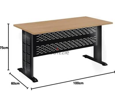 مكتب كمبيوتر بهيكل معدني، مقاس 120×60