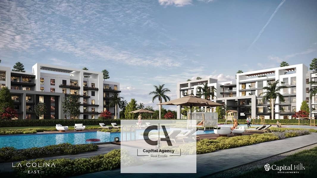 Without 0% down payment own a two-bedroom apartment for sale in the heart of Sheikh Zayed in La Colina Compound with Capital Hills Real Estate Develo 0