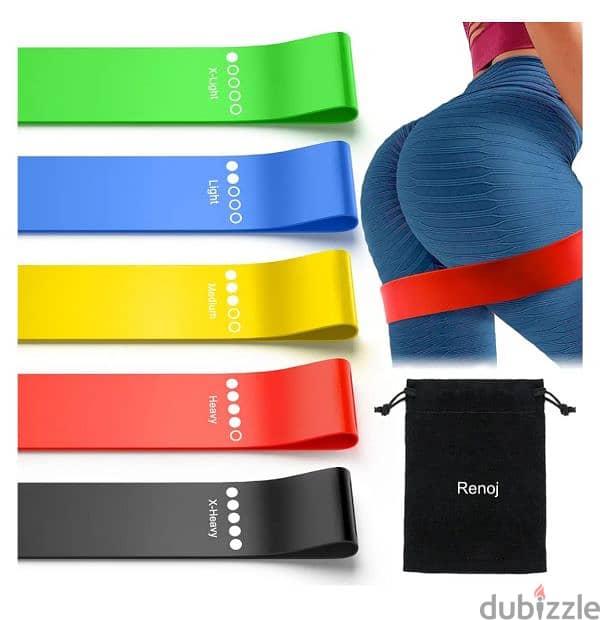 Resistance Bands, Exercise Workout Bands for Women and Men, 5 Set 5