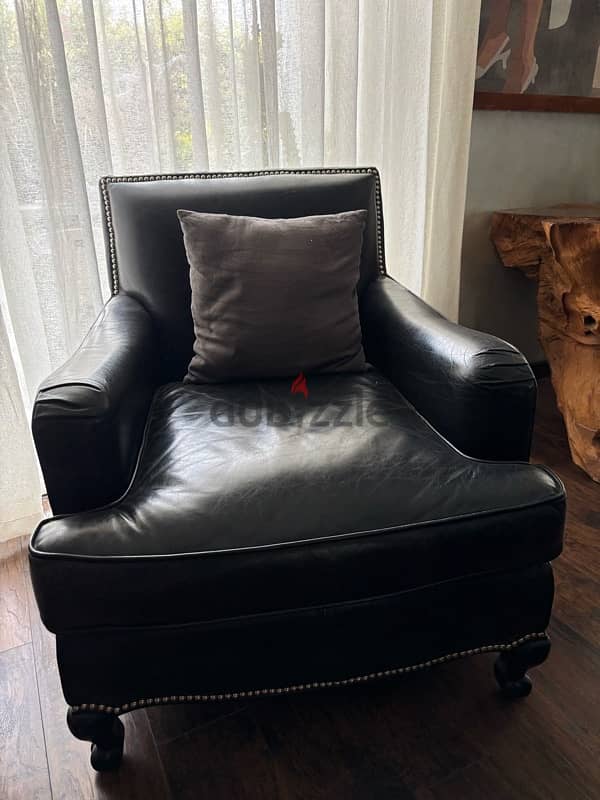 Marina Home Genuine  Leather  Armchairs 1