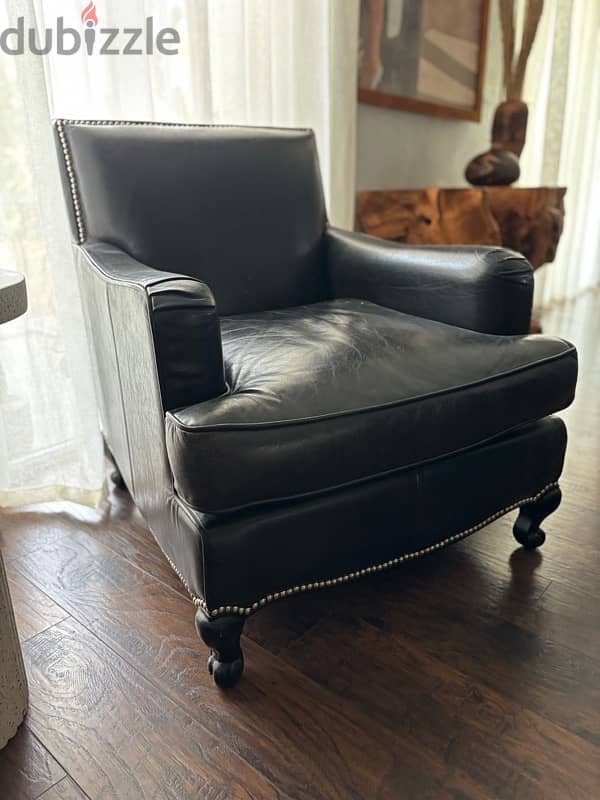 Marina Home Genuine  Leather  Armchairs 3