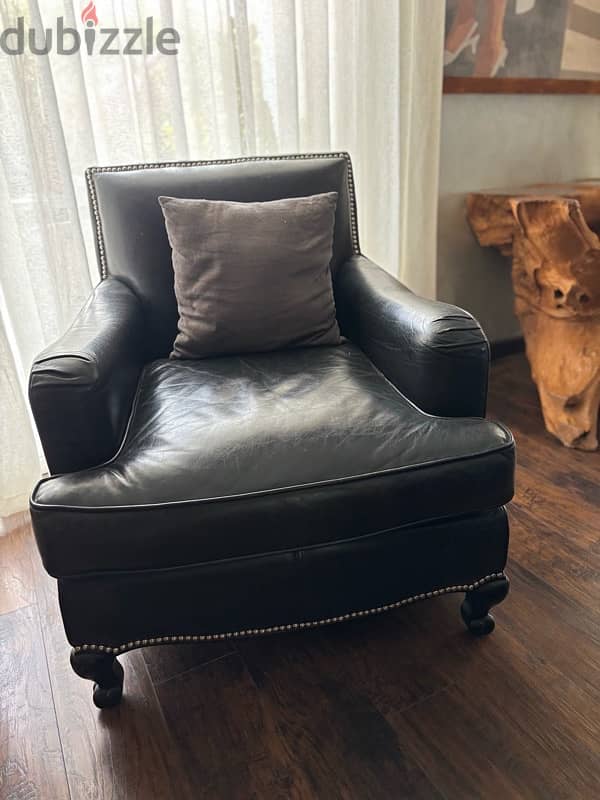 Marina Home Genuine  Leather  Armchairs 4