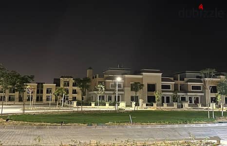 Townhouse corner in Ray phase, Sarai Compound, with a distinctive view, down payment and installments, directly in front of Madinaty