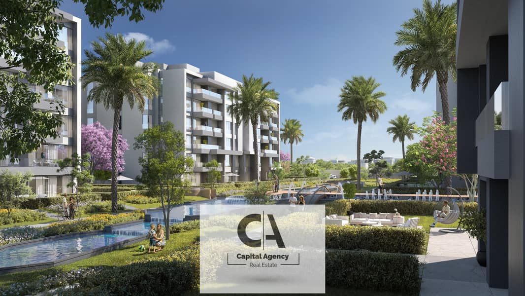 With a 27% cash discount a fully finished 3 bedroom apartment in Avelin Compound next to Park View Hassan Allam in the heart of the Fifth Settlement 0