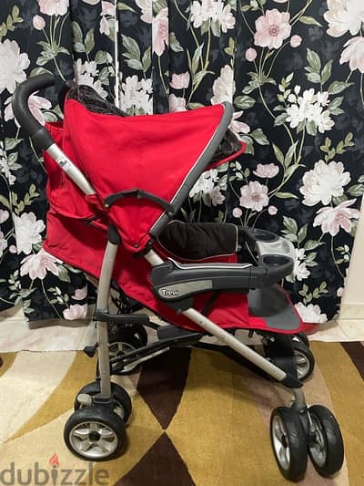 red chicco stroller trevi with 4 gifts and free shipping