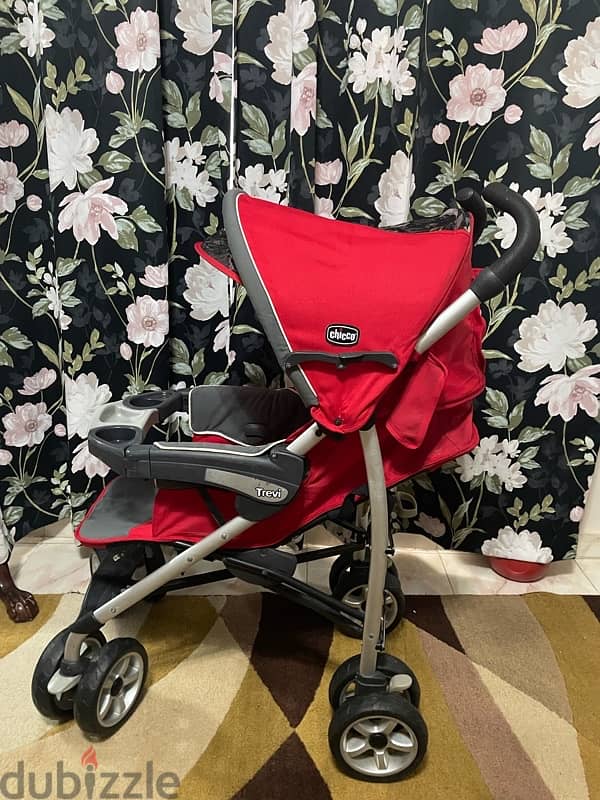 red chicco stroller trevi with 4 gifts and free shipping 2