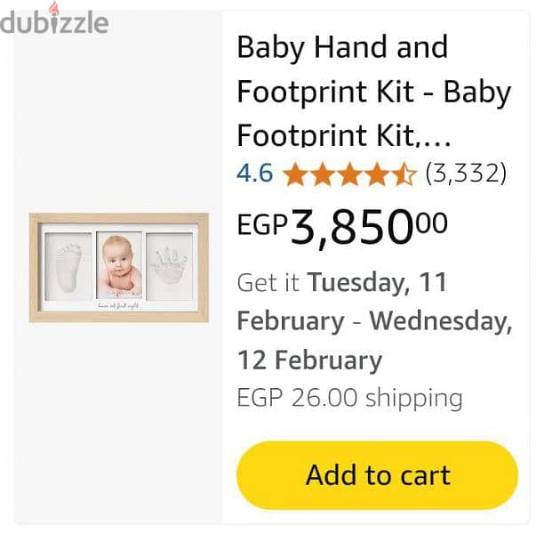 Baby Hand and Footprint Kit - Baby Footprint Kit, Newborn  Frame 3