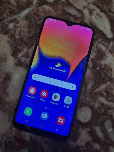 Samsung A10 blue + cover