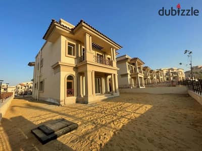 Independent villa for sale, down payment and installments, immediate delivery in Madinaty, model D3, without interior finishing, distinguished locatio