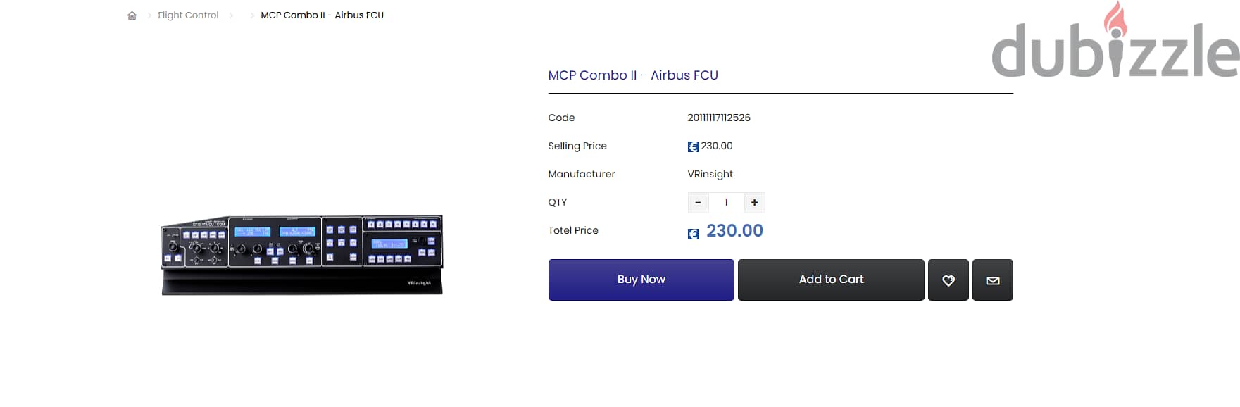 VRinsight EFIS/FMCU/COM  Airbus Panel 3