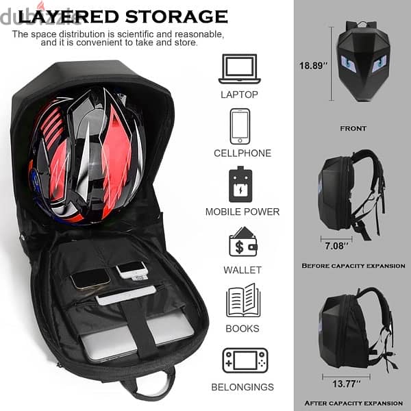 Motorcycle backpack LED 6