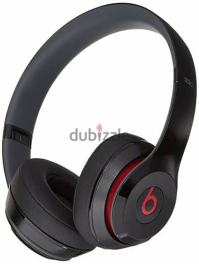 Beats solo wired headphones (black and red) with case