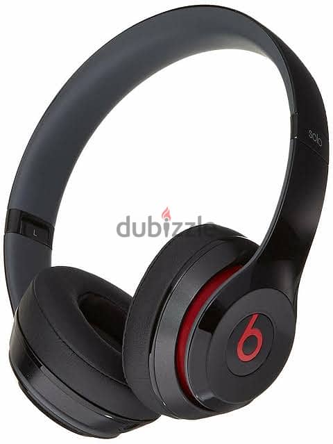 Beats solo wired headphones (black and red) with case 0