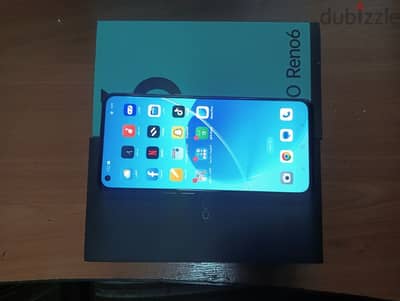 oppo reno 6بحاله ممتازة كسر زيرو بالكرتونه و