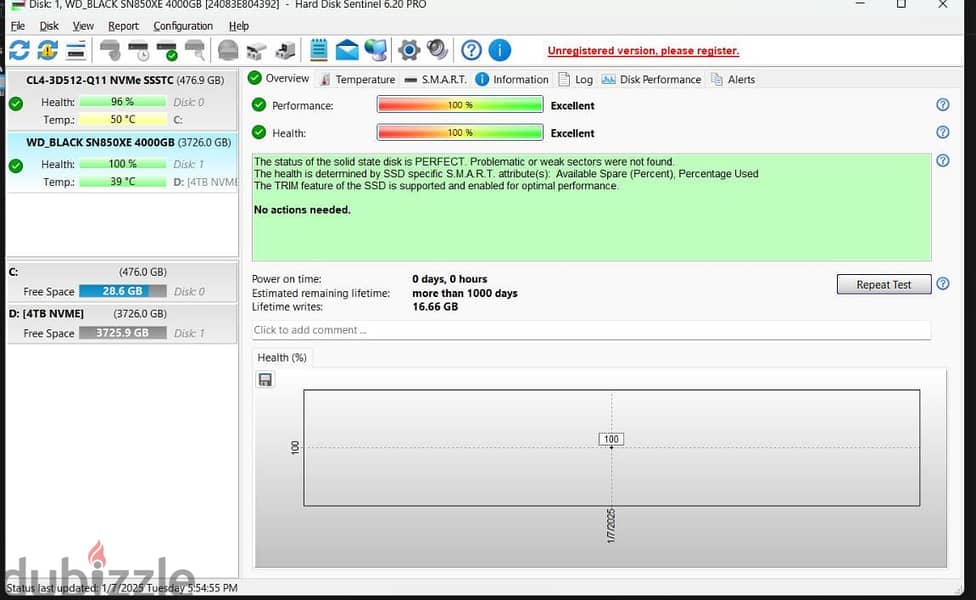 هارد ٤ تيرا خارجي nvme 1