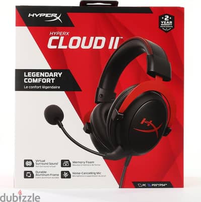 HyperX Cloud II Gaming Headset for PC & PS4 & Xbox