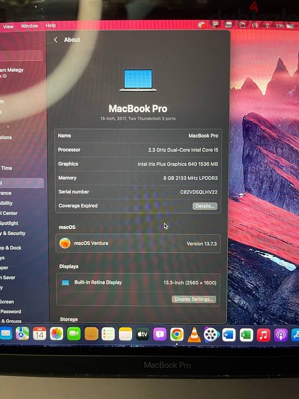 macbook pro 13 inch 2017 . . 512gb 3