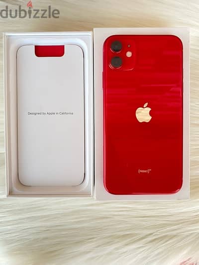 iphone 11 red with box and charger