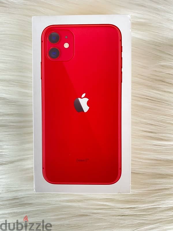 iphone 11 red with box and charger 1