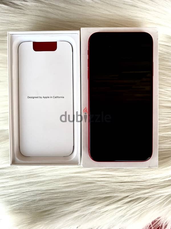 iphone 11 red with box and charger 2