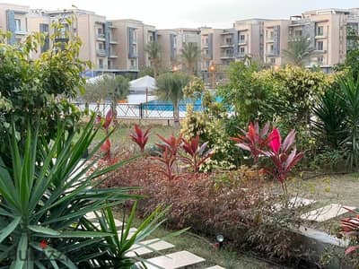 Apartment for sale, ground floor with garden (3 rooms), immediate receipt, in Galleria Moon Valley Compound, Fifth Settlement