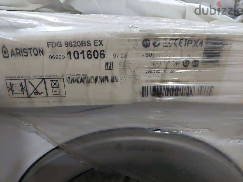 Ariston freestanding washer dryer: 9kg - FDG 9620BS EX 1