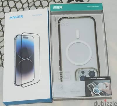 Anker screen protector 15 pro max + magnetic cover 15 pro max